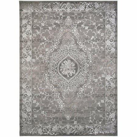 MAYBERRY RUG 5 ft. 3 in. x 7 ft. 3 in. Everest Athena Area Rug, Gray EV8896 5X8